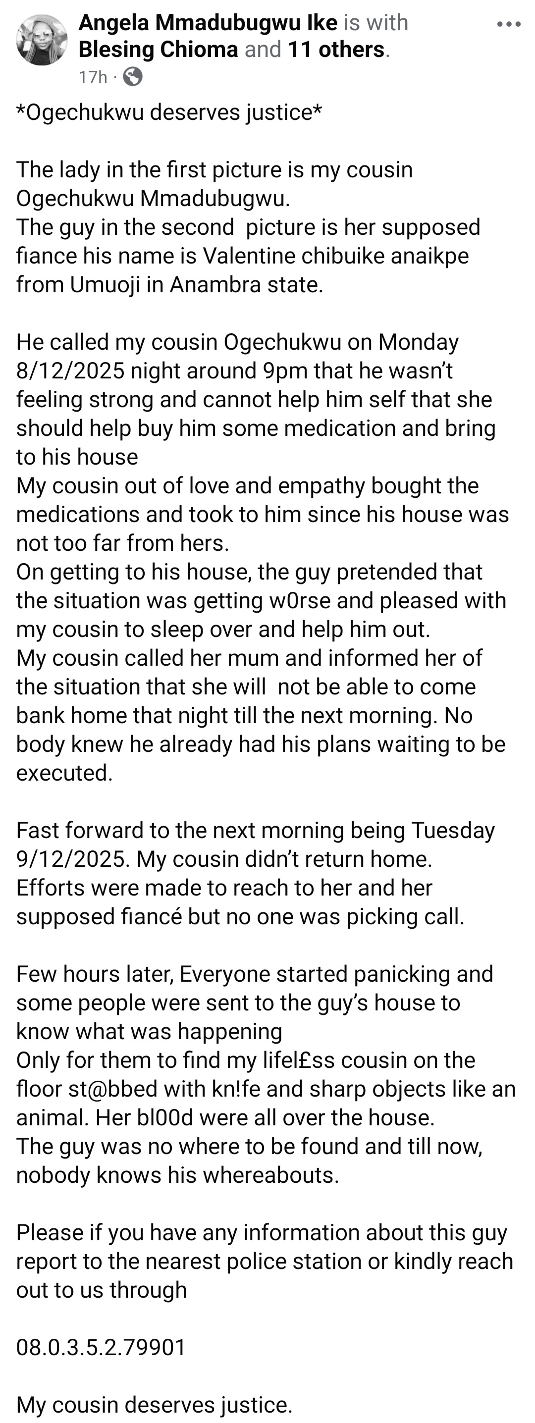 Woman brutally murd�red after allegedly being lured by her fianc� who is now on the run