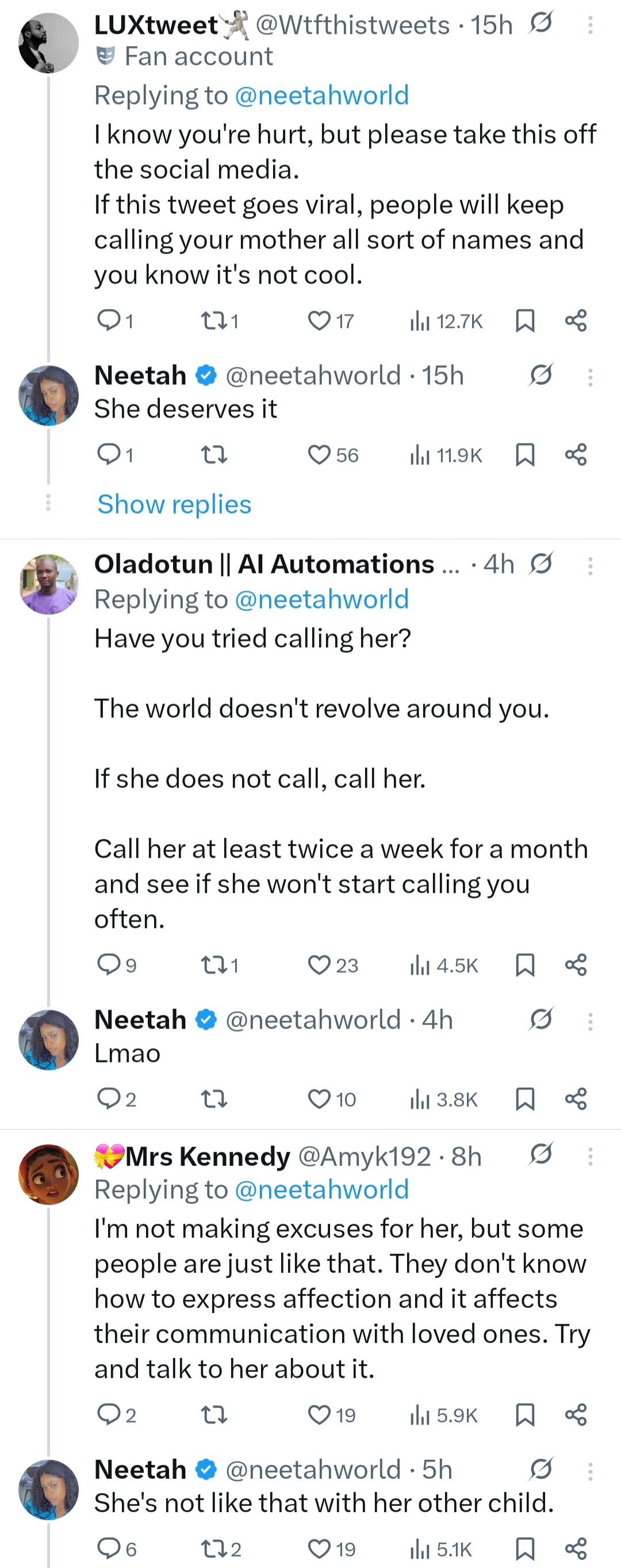 Woman calls out her mother for not fulfilling her role as a grandmother