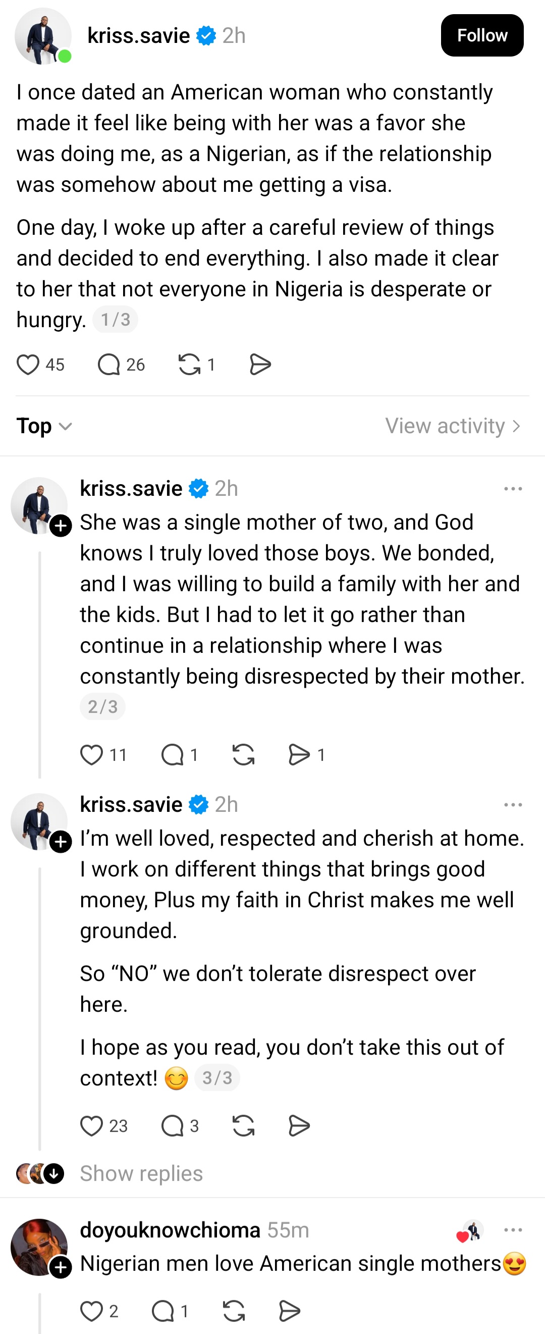 Nigerian man reveals why he had to end relationship with American woman