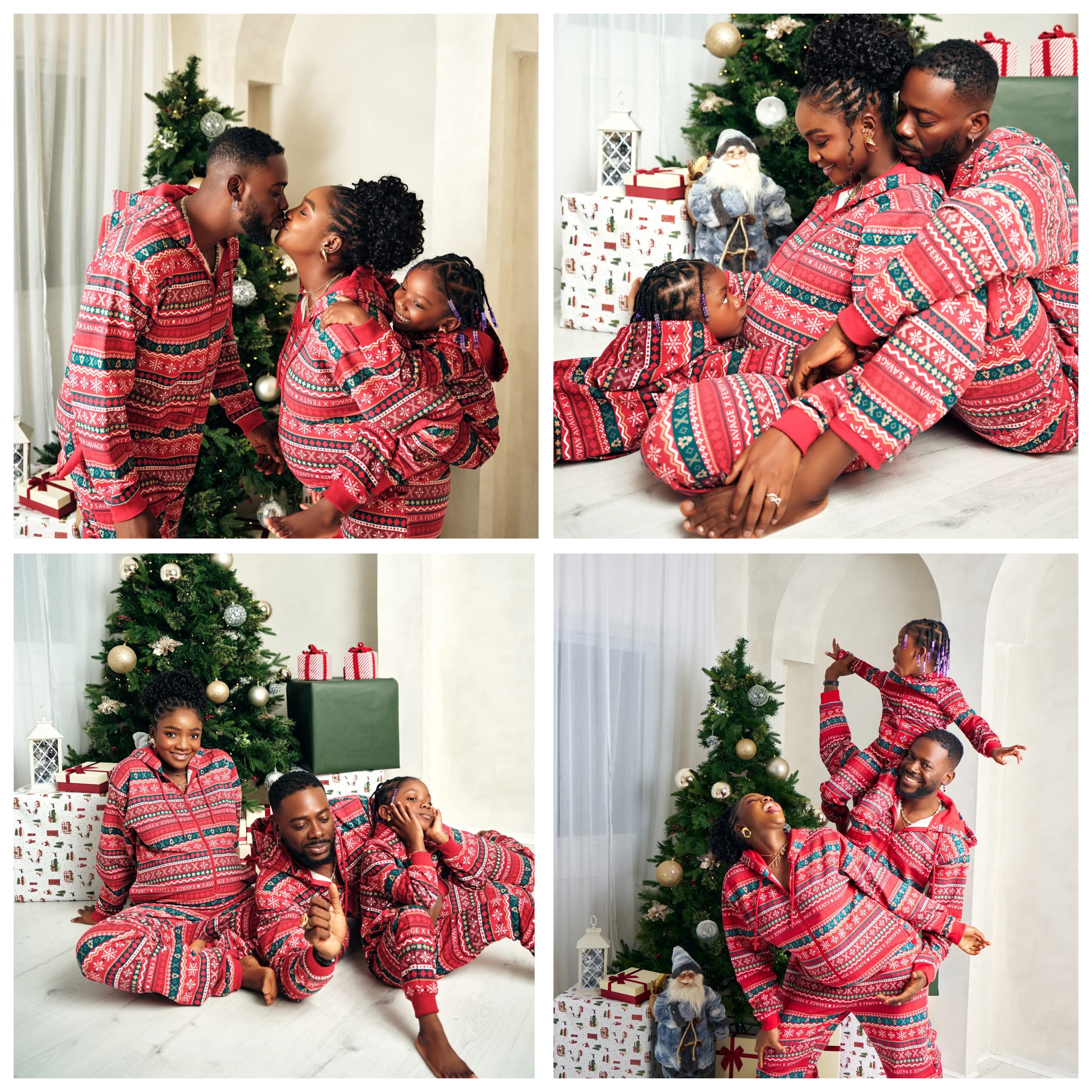 Singer Simi showcases baby bump in Christmas family photos