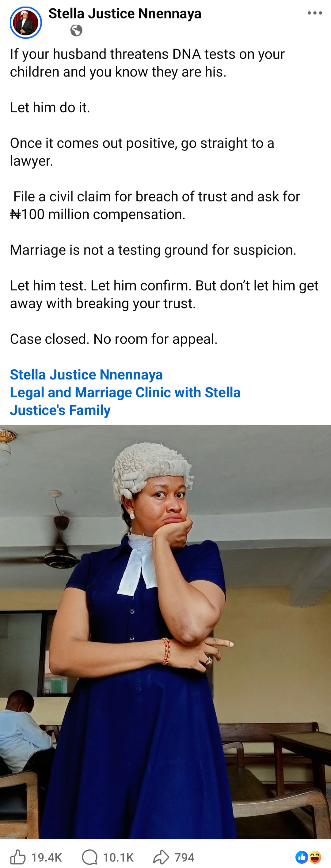 Lawyer goes viral over her advice to women whose husband