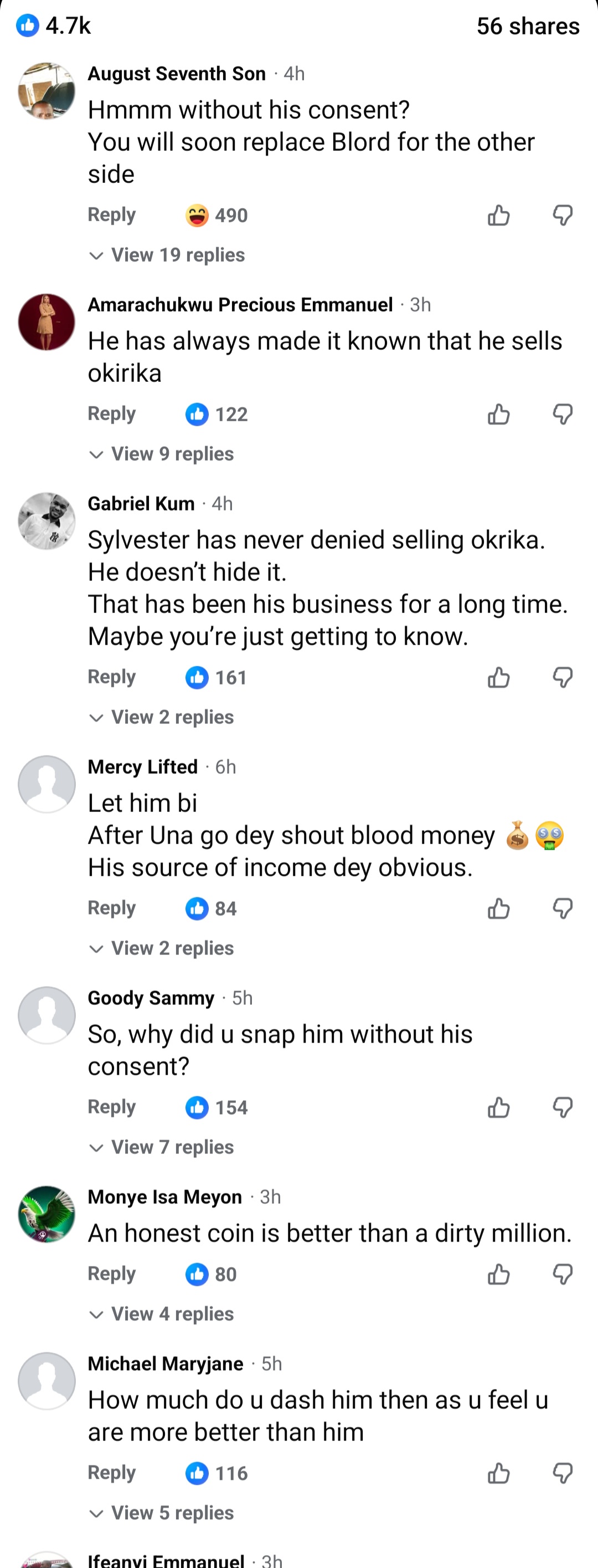 Outrage as man shares photo of former Nollywood actor Sylvester Madu selling clothes and eating on bushy road