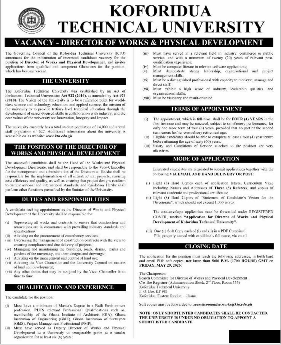 1778671932 868 Wednesday Advertised Jobs In Newspapers Today