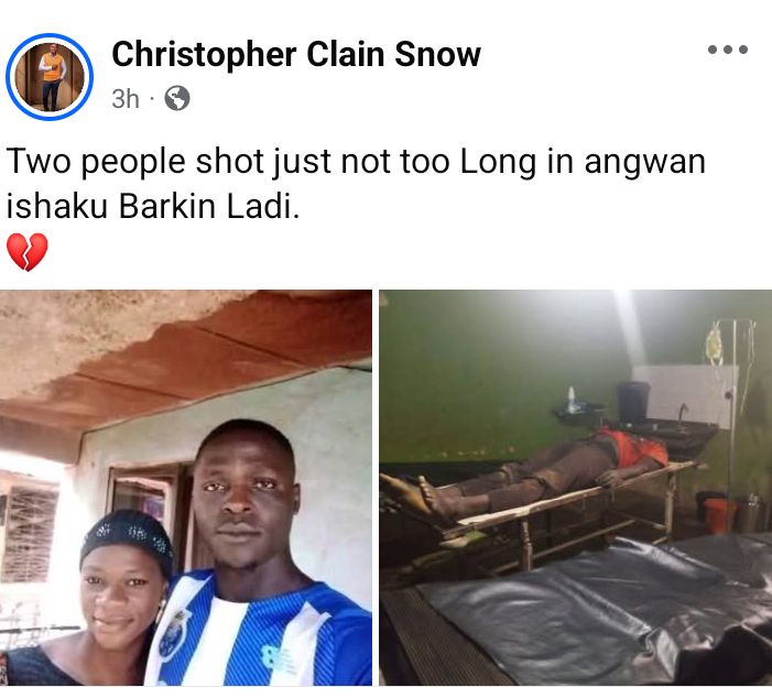 Gunmen k!ll man and his pregnant wife in fresh Plateau attack