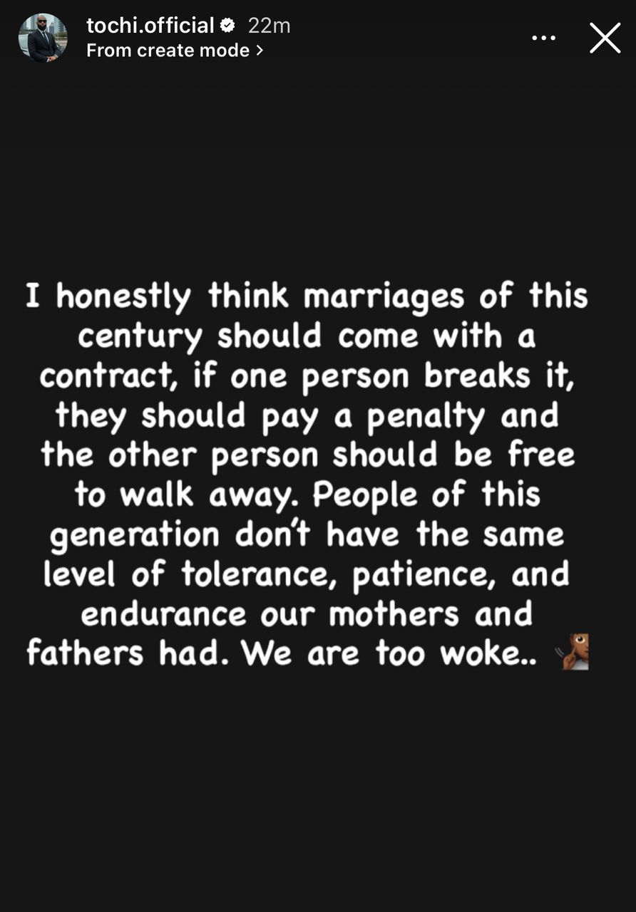 People of this generation don?t have the same level of tolerance our mothers and fathers had. We are too wokeBBNaija?s Tochi
