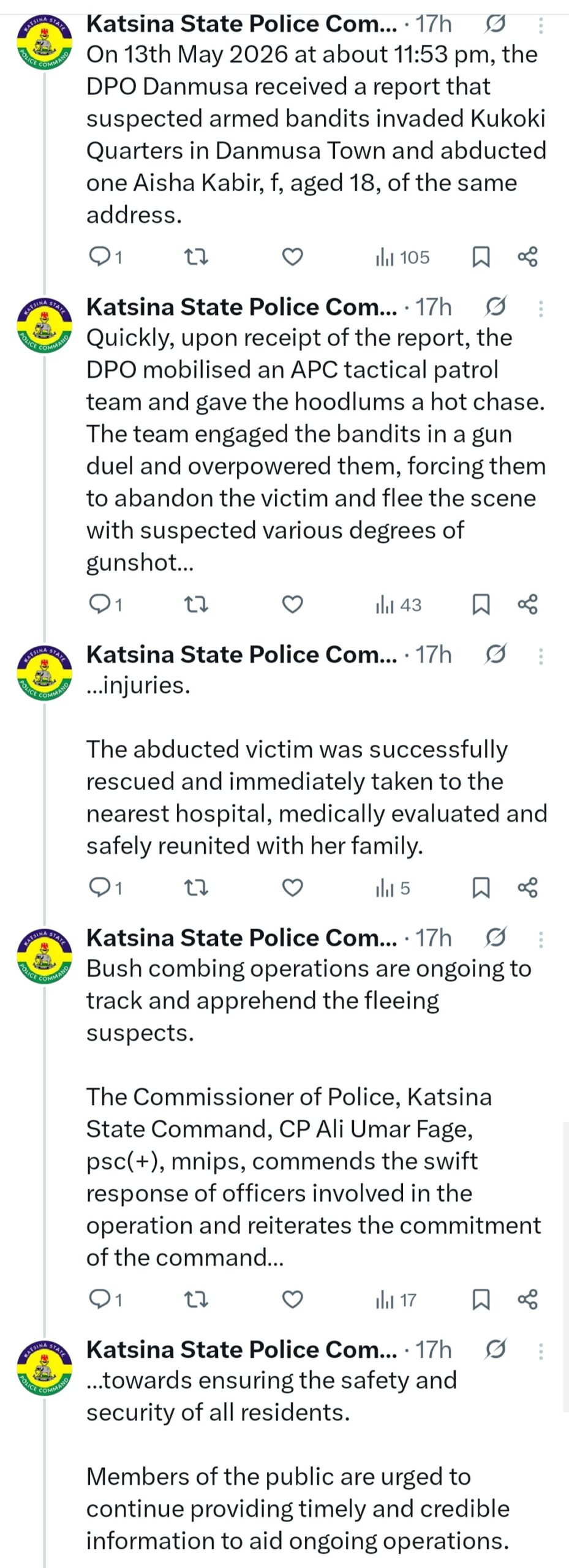1778840275 770 Police rescue woman from attempted abduction in Katsina scaled