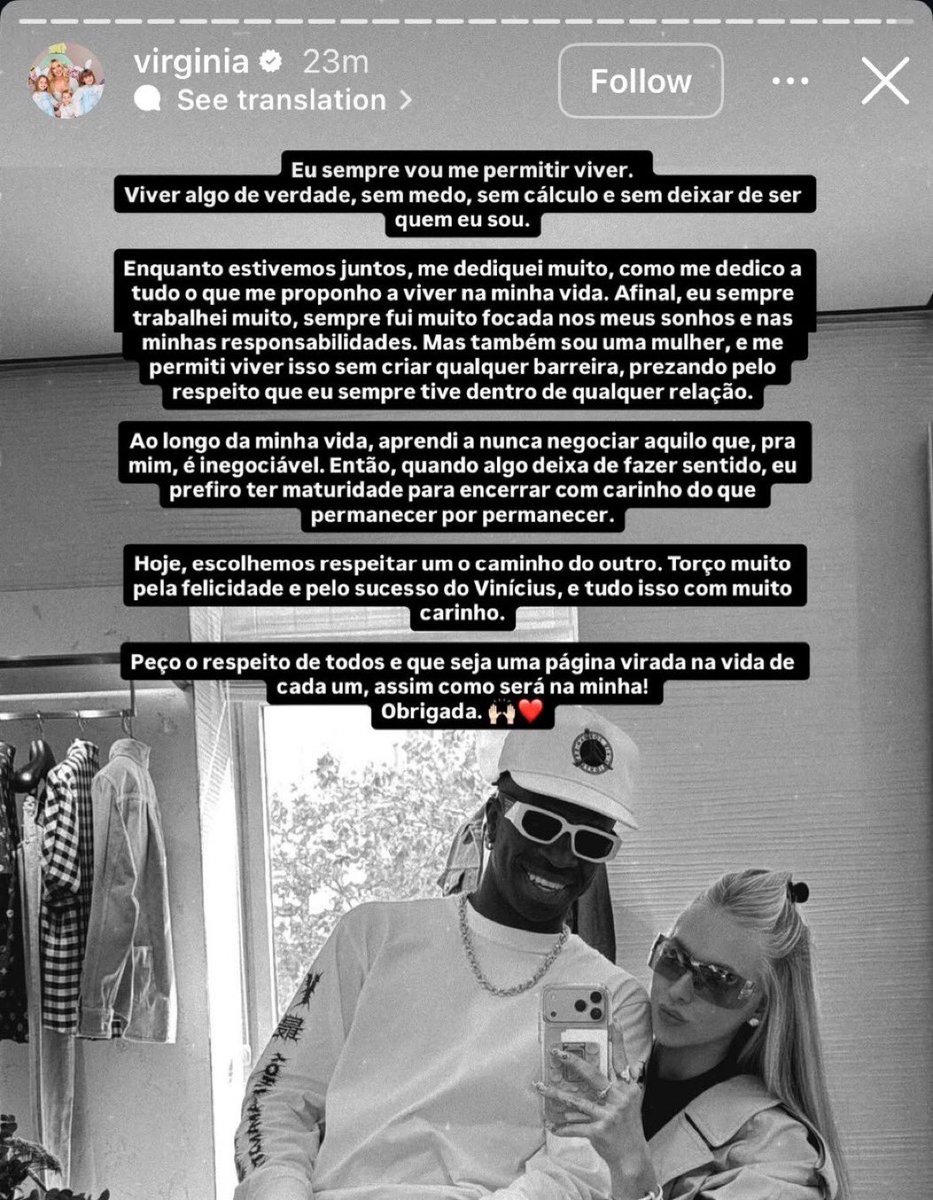 Real Madrid superstar, Vinicius Jr?s girlfriend Virginia Fonseca announces their split