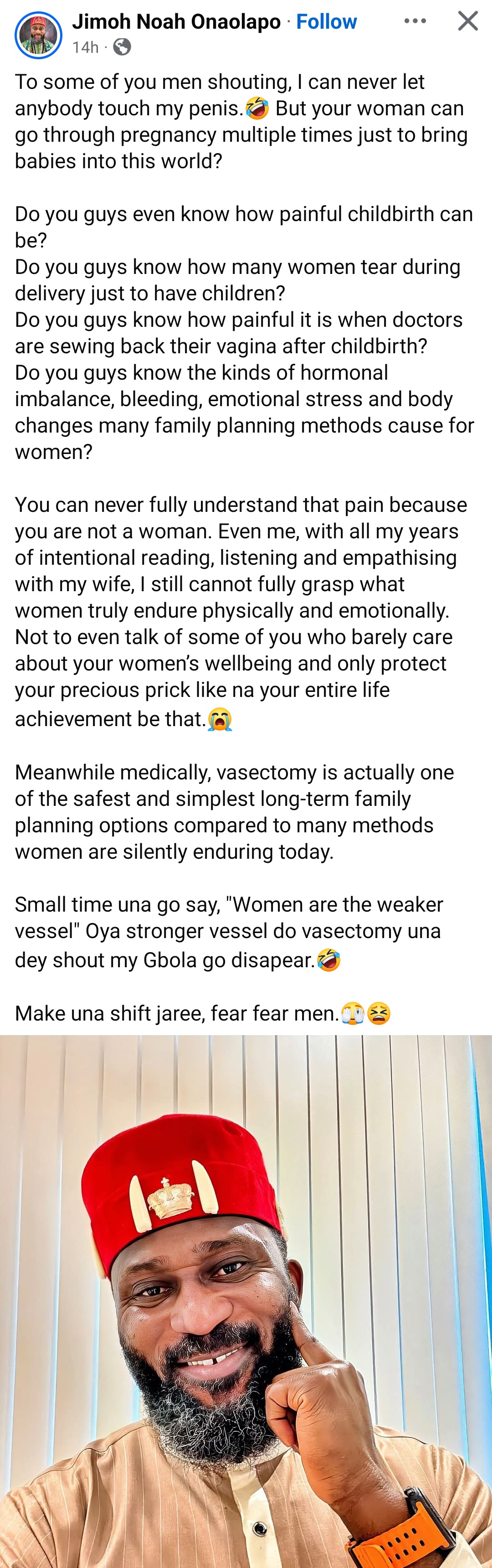 Nigerian man who underwent vasectomy talks about why he did it and the aftermath