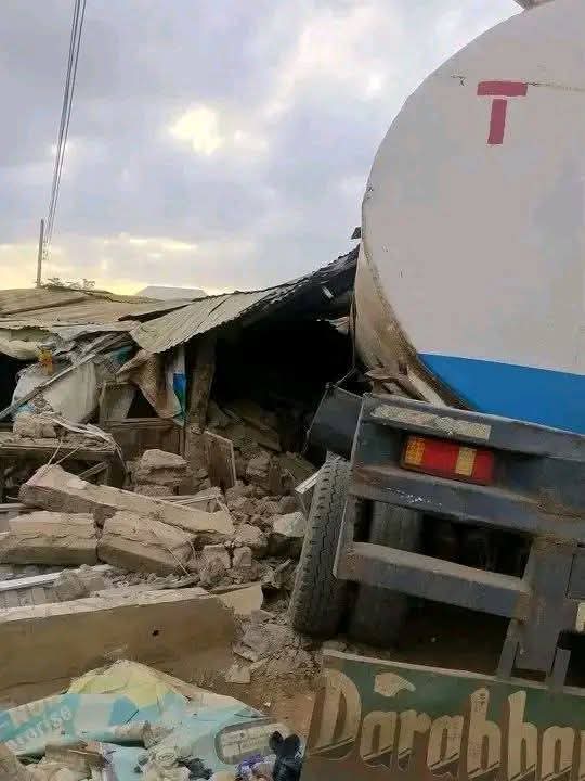 Tanker crashes into house, k!lls woman and her 10-year-old grandson in Suleja