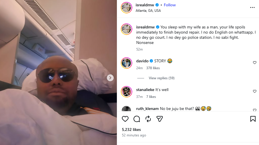 If You Sleep With My Wife As A Man, Your Life Will Get Spoilt Beyond Repair - Isreal DMW 6 If You Sleep With My Wife As A Man, Your Life Will Get Spoilt Beyond Repair - Isreal DMW