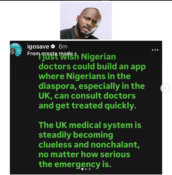 ?Nigerian doctors should create an app for people abroad? ? Comedian I Go Save speaks on daughter?s health struggle and UK healthcare system